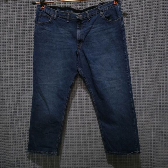 Bootcut High Rise Jeans 48x30 Mens Dark Wash Relaxed Fit Stretch Comfort Western - Picture 1 of 13